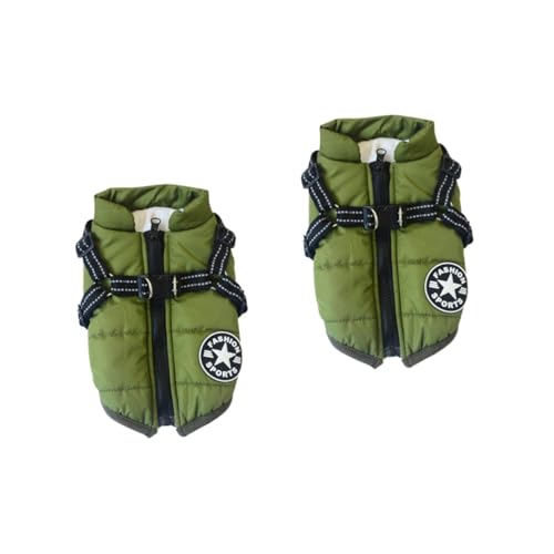 Housoutil 2St Hundemäntel für kaltes Wetter Welpen Hoodie Winter Muskelshirt Tanktops Haustier-Weste Winterweste für Haustiere großer Hund Baumwollmantel der Hund Jacke thermische Kleidung von Housoutil