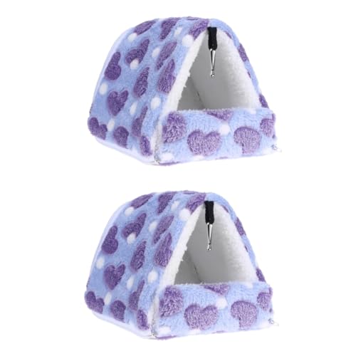 Housoutil Spielzeug 2St Hamster-Hängematte -Spielzeug Hamster warm haustierbett pet Bed Hamsternest Spielzeuge Schlafsack Hamsterhausbett Hamsterkäfig Meerschweinchen warmes Violett von Housoutil