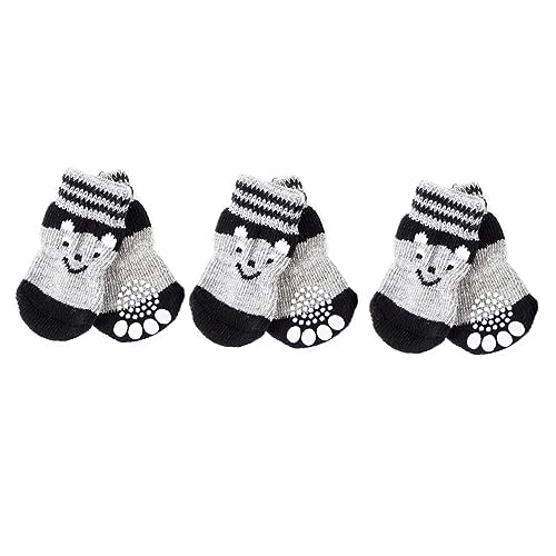 Housoutil 3 Paare hundeschuh socken hundesocken Dog Socks Hundepfoten Schutzsocken Hunde Schuhe Hundepfoten Wärmer Fußschlaufe für Haustiere Heimtierbedarf Kleiner Hund Hundeschuhe Baumwolle von Housoutil