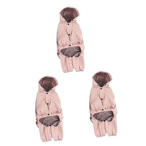 Housoutil 3St Regenmantel für Haustiere Regenponcho mit Kapuze für Hunde Hunderegenmäntel für mittelgroße Hunde Hunde-regencape hunderegencape Kleider Regenjacke Hunderegenmantel der Hund von Housoutil