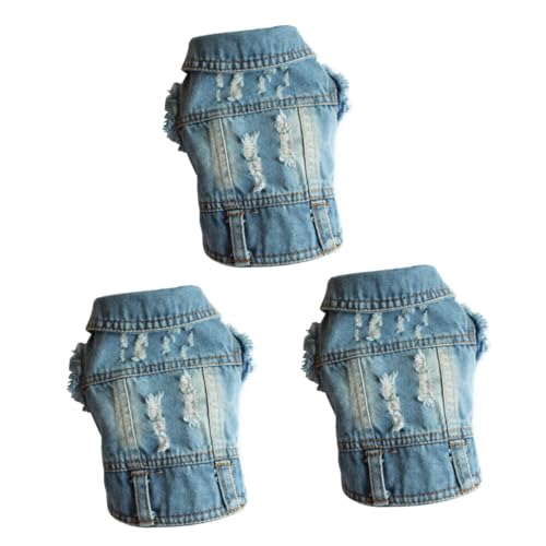 3St Retro Styles summerdress hundeweste Sommerkleidung cowboyweste Hunde Weste sommerkleif laufweste Kleider Tanktops Weste für Hunde Hundekleidung Haustier Jeansweste Denim Jacke von Housoutil