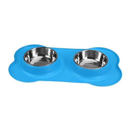 Housoutil 3St Stainless Steel inoxlm rutschhemmer Hundehaufen Edelstahlschüsseln Silikonständer Futternapf für Hunde Silikonnapf für Haustiere Haustier Hund Silikonschale Geschirr Fressnapf von Housoutil