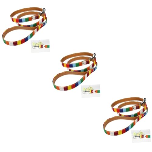 3St hundegurt hundelaufband Hundeleine Set Hunde Gurt hundegürtel keilriemen Regenbogenleine Trainingsleine für Haustiere Trainingsleine für Hunde die Katze Leinen Halsband von Housoutil