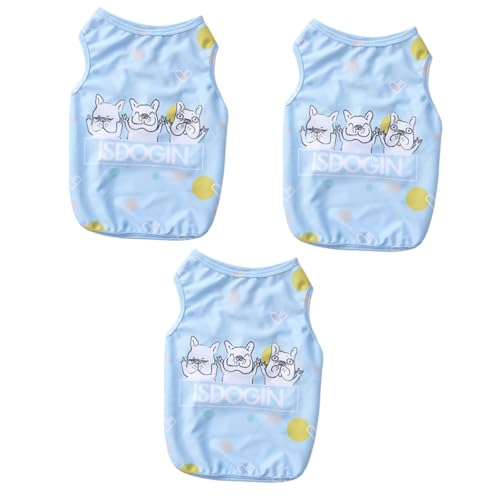 Housoutil 3St hundeweste Hunde Weste Dog Clothes Sommerhemden Sommeroutfits Welpenweste Kleider Tanktops Haustierweste Haustier Sommerkostüm Star Kleidung Französische Bulldogge Shirt von Housoutil