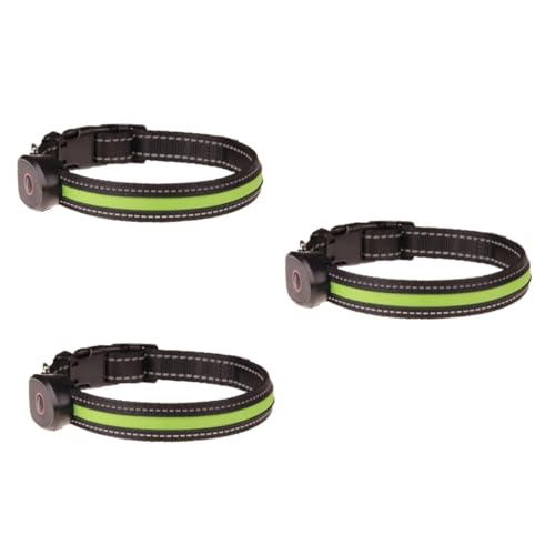 Housoutil 3St hundegeschenk hundezubehör Hunde Accessories Hund beleuchtete Halskette Haustier geführte Halskette eine Halskette beleuchteter Kragen LED-Haustierhalsband USB Seil von Housoutil