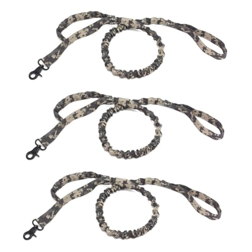 Housoutil 3 Stücke Elastische Hundetrainingsleine Bungee-Leine Für Mittelgroße Hunde Camouflage Nylon Hundeseil von Housoutil