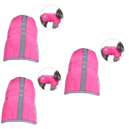 Housoutil 3St Safety Safe todsicher Hunde Jacke fotografieren secruity phito Windjacke schlüsselsafe Rosa Kleider Mäntel welpen Warmer Mantel Hundemantel Hündchen Kleidung Baumwollmantel von Housoutil