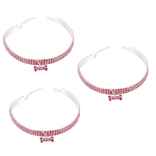 Housoutil 3 Stücke Haustier Für Hunde Hund Halskette Schlüssel Pet Supplies Strass Haustier Halsband Kristall Hund Halskette von Housoutil