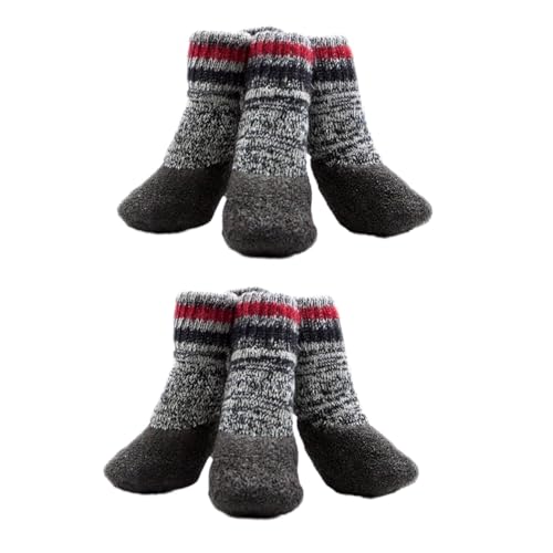 Housoutil 4 Paare Paws pfotenschutz hundesocken Wintersocken Strumpffüller für Welpen alleiniger Beschützer Gepolsterte verdicken Haustier Hundepfote großer Housoutil 4 Paare Paws pfotenschutz hundesocken Wintersocken Strumpffüller für Welpen alleiniger Beschützer Gepolsterte verdicken Haustier Hundepfote großer von Housoutil
