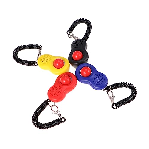 Housoutil 4er-Pack Clicker-Set für Die Ausbildung Von Haustieren Hunde-clicker Haustier-Werkzeug Trainingshilfe Handschlaufe von Housoutil