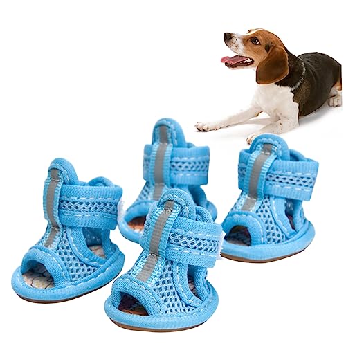 Housoutil 4 Stück Hundesandalen Für Kleine Hunde Sandalen Für Hunde Pfotenschutz Schuhe Hunde Socken Haustiersandale rutschfeste Hundeschuhe Haustierhundschuhe rutschfeste Stiefel Sommer von Housoutil