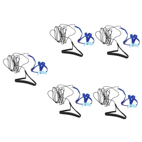 Housoutil 5-teiliges Set Papagei Fliegendes Seil Vogelgeschirr Seil Leine Trainingsgeschirr Für Papageien Vogelleine Vogel-papageiengeschirr Nymphensittich Leine Wellensittich Stoff von Housoutil