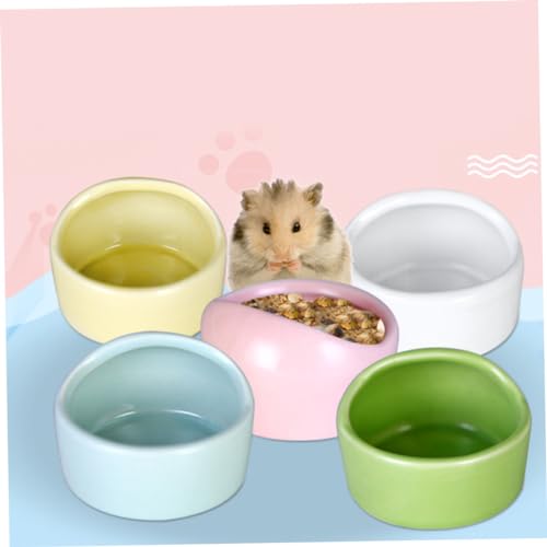 Housoutil 5St meerschweinchen Gericht kleine Haustiernäpfe Rennmaus Futternapf Katze cera Hamster Futternapf für Haustiere Haustiernapf Papagei Keramikschale Tablett Wasserschale Fressnapf von Housoutil