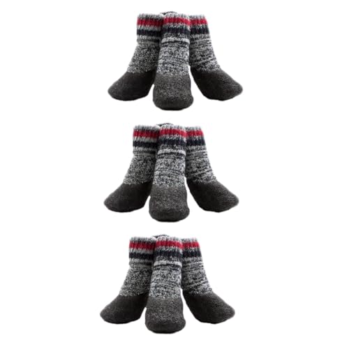 Housoutil 6 Paare Sockenschuhe Gepolsterte Alleiniger Beschützer Wintersocken Haustier Wanderstiefel Für Zubehör Haustier Schutz Kurze Hündchen von Housoutil