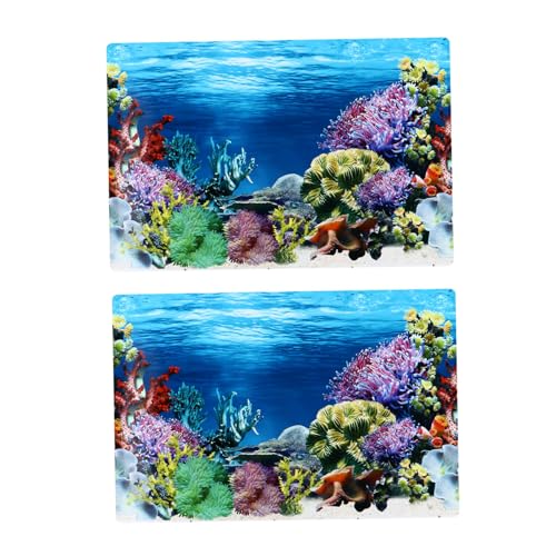 Housoutil 6 STK Aufkleber Für Aquarien Dickfilmpapier Aquarium 3D Hintergrundmalerei von Housoutil