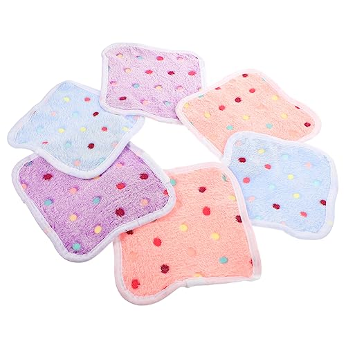 Housoutil 6St Hamsternestdecke Schlafbett Bettmatte für Kleintiere Hamster einstreu Hamster Fleecedecken für Haustiere Haustierzubehör Bequeme Hamstermatte Hamster Pad von Housoutil