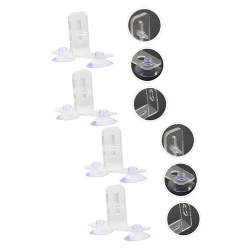 Housoutil Trennwand Aquarium 8 Sätze Aquarium Clip Klarer Stand Aquarium Bord Saugnäpfe Und Clips Für Aquarien Trennfilter Für Aquarien Filterhalter Aquarien-trennschale Splitter Glas Acryl von Housoutil