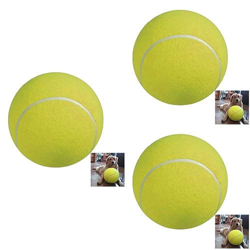 Housoutil 3st Hundehüteball Für Treibhunde Tennisbälle Für Welpen Hundebälle Für Große Hunde Tennisb? Trainieren. 24cm Grünes Spielzeug Ballwerfer Für Hunde Riesiger Kind Beissen Abspielen von Housoutil