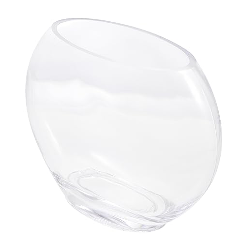 Housoutil Aquarium Schüssel Aquarien Saftiges Terrarium Fischvase Schale Kugelvase Schale Fischbecken Luftpflanzen Terrarium Terrarienblase Fischbecken Klein Bonbonschale Glas Oval Keksdose von Housoutil