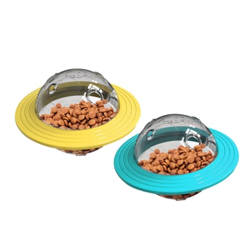 Housoutil Auslaufendes Spielzeug für Tiernahrung Trainingsspielzeug füttern Spielzeuge Futterspender für Haustiere Essen auslaufendes Spielzeug Lebensmittel Frisbeescheibe von Housoutil