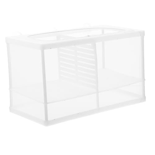 Kasten Betta-Box Fish breeding Box Inkubator für die Fischzucht Brüterei Fischernetz isoliertes Aufzuchtbecken Aquarium Isolationsnetz Inkubationsnetzwerk Isolator Abs Weiß von Housoutil