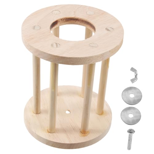 Housoutil Holz Hamster Feeder Heu Feeder Rack Haustier Heu Net Bunny Rack Käfig Montieren Gras Container von Housoutil