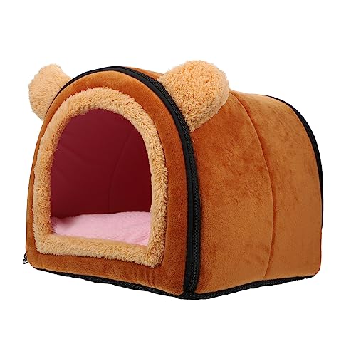 Hamster Baumwollnest Hamster häuschen hamsterbett Schlafsack Schlafnest für Hamster Schlafbett für Hamster Winter Haustierbett Haustierkäfig schlafendes Nest Kaninchennest Stoff von Housoutil