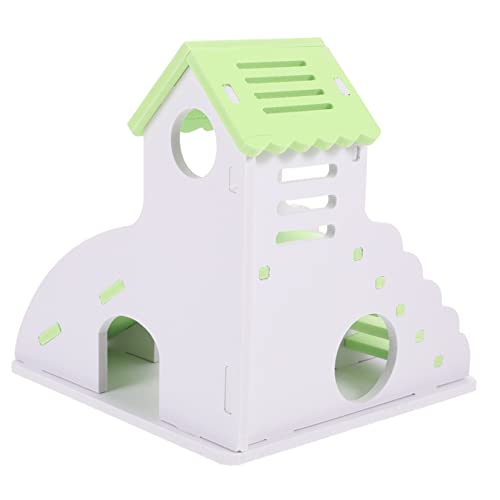 Housoutil Hamster-Spielzeug Hamster Spielzeug Hamster Versteck Hamster häuschen hamsterspielzeug Spielzeuge Hamsterkäfig farbiges Hamsterversteck Leiter für Hamster Haustier Kleine Tiere PVC von Housoutil