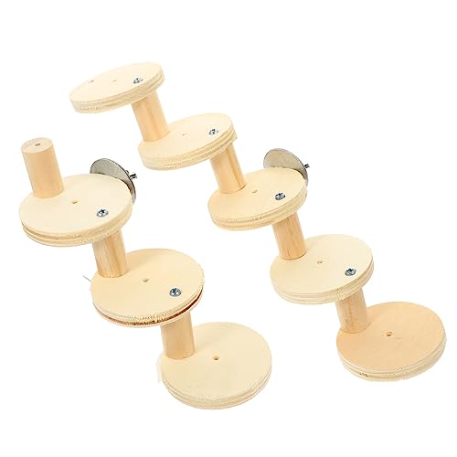 Housoutil Hamster-kletterleiter Papageienkäfig Papageienständer Aus Holz Kleintier-aktivitätsspielzeug Kauspielzeug Für Hamster Aus Holz Hamsterspielplatz Aus Holz Holzsteg Mehrzweck Hölzern von Housoutil