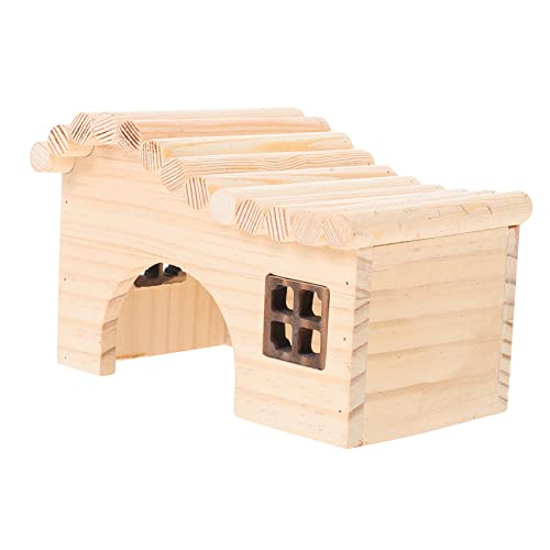 Housoutil Hamster Nest Aus Holz Versteck Burg Lebensraum Warm Cool Pet Supply Arch Spielzeug von Housoutil