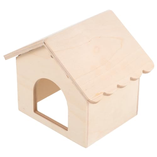 Housoutil Hamsterversteck Verstecke für Hamster aus Holz Hamsterplattform Spielzeug Rattenhütte aus Holz Hamsterhäuser und Verstecke hölzern Kleines Kleine Tiere von Housoutil