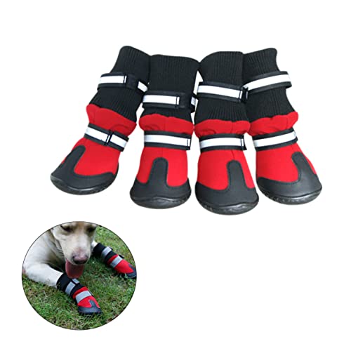 Housoutil Hund Im Freien Stiefel Atmungsaktive Hundeschuhe Winter Haustier Outdoor-Schuhe Kleine Hundestiefel Für Den Winter Winterstiefel Für Hunde Welpe Hündchen Mittlere Bis Große Hunde von Housoutil