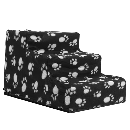 Housoutil Haustierspieltreppe Weiche Hundetreppe Kleine Hundetreppe Hochbett-hundetreppe Hundecouchrampe Hündchenleiter Hunderampen Haustiertreppe Welpe Kleiner Hund Flanell Katzen Und Hunde von Housoutil