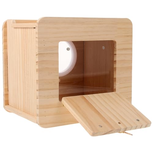 Housoutil Holz-Zuchtbox Paarungsbox Für Papageien Vogel-Inkubationsbox Für Nymphensittiche Sittiche Kanarienvögel Finkenkäfige Zubehör von Housoutil