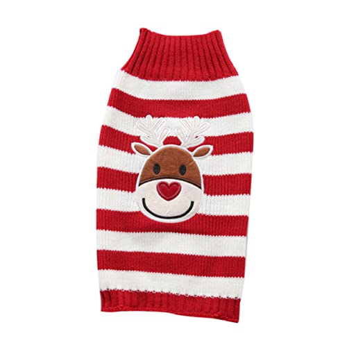 Housoutil Haustier Hund Mantel Jungen Kostüme Haustierkleidung Bräuche für Katzen Weste für Jungen Kleiner Hund warme Kleidung Pullover Kleider Welpenkleidung Hündchen Weihnachtskatze von Housoutil