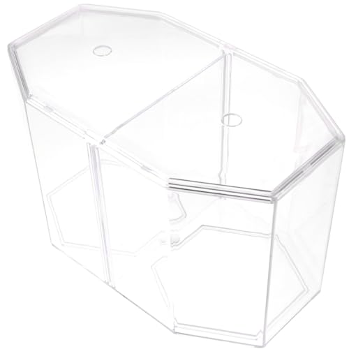 Housoutil Kasten Aquarium Fischterrarienbecken Fischglas Für Terrarium Runde Fischschale Aus Glas Fischglasvase Aquarienschale Für Haustiere Tischleuchte Plastik Splitter Schreibtisch Baby von Housoutil