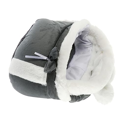 Housoutil Katzenrucksack Katze Schlafsack Filz Katzenhöhle Reiserucksack Doppelte Katzentasche Katze Warmer Rucksack tragbar Tragetasche Katzenzubehör Haustierbett Reisen Katzennest Stoff von Housoutil