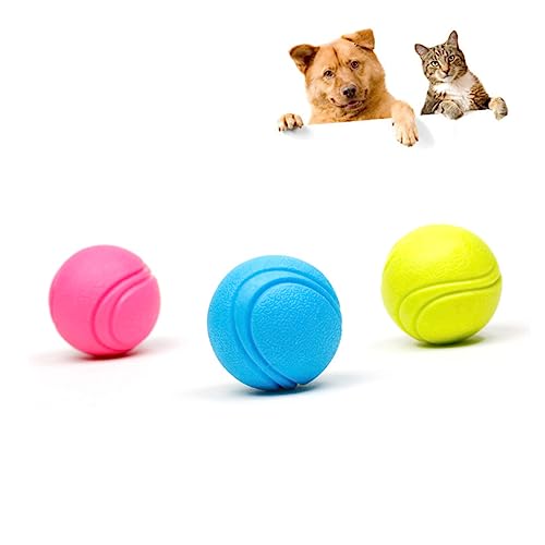 Housoutil Zahnreinigungsspielzeug für Hunde 4 5 cm Große Kaubälle für Haustiere Sound-Knoten-Spielzeug für Haustiere Lustiges Training Beißbälle für bis Mittelgroße Hunde von Housoutil