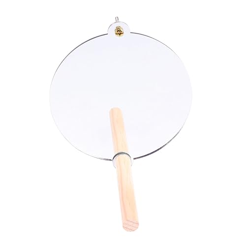 Housoutil Papagei Vogel Spielzeug Holz Spiegel Stand Rack Beige Khaki Spielzeug Lieferungen für Vögel Papagei Training von Housoutil