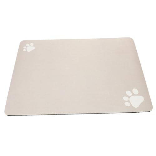 Housoutil Wasserabsorbierende Matte für Hundenapf Futtermatte für Hunde und Katzen Nicht Leicht Zu Reinigen 30 X 40 cm Stilvolles Pfotenmuster von Housoutil