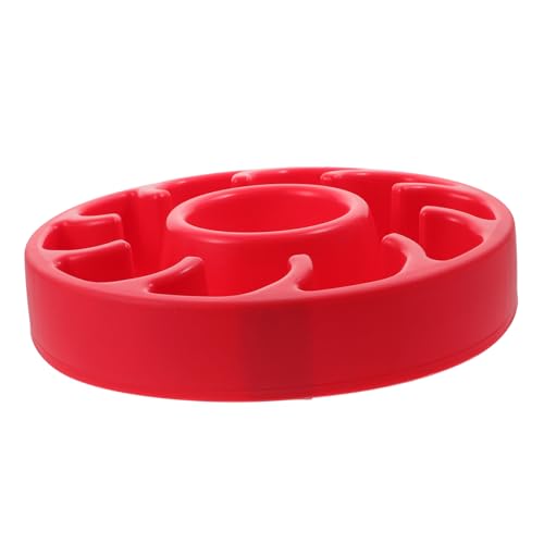 Housoutil Slow Feeder Hundenapf Pp-Material Haustier Futternapf für Katzen Hunde Slow Feeder Bowl Rot von Housoutil