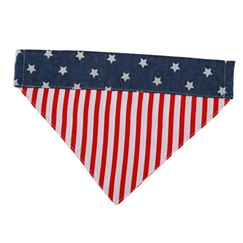 Housoutil Amerikanische Flagge Hunde Dreieckstuch Hundehalstuch mit USA Flagge 4. USSA Flag Dog Bandanas Halskette Handtuch Kragenlätzchen für Haustier Hundehalsband der Hund Schal schmücken von Housoutil