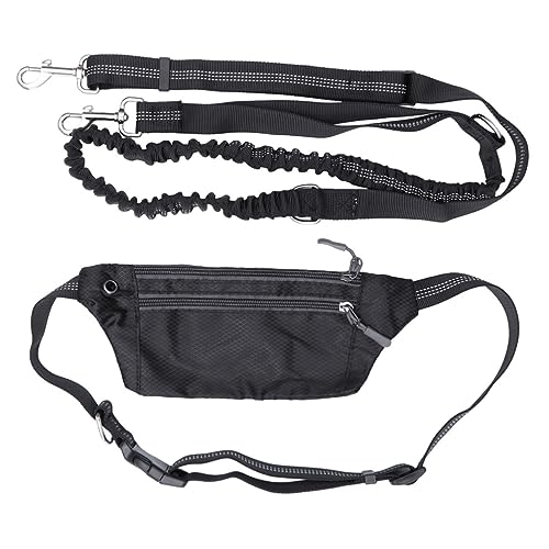 Housoutil Hundeleine Mit Hüfttasche Elastische Bungee Joggingleine Für Hunde Ideal Zum Laufen Und Training Mit Zufälligem Reißverschluss Für Große Und Kleine Hunde von Housoutil