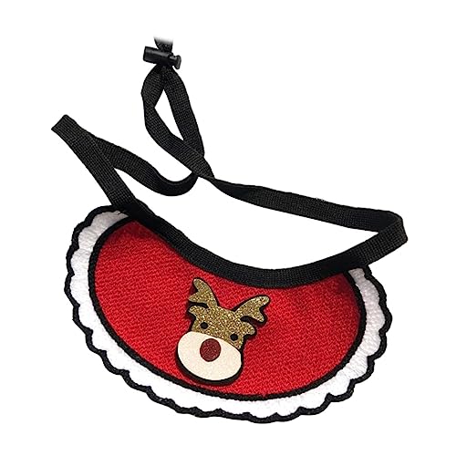 Housoutil weihnachtshundehalsband sabbern Lätzchen Weihnachts-Bandanas weihnachtsdeko Hundelätzchen Hund weihnachtshalsband die Katze Schal Zubehör schmücken rot von Housoutil