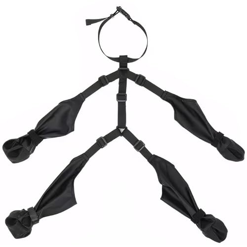 Hund Hosendiefel Staubdichte wasserdichte Hundestiefel verstellbare Nicht rutschfeste Hund Schuhe Schnelle Freisetzung Schützende Outdoor Walking Suspender Stiefel für Dogsdog-Stiefel für Winterdog S von HoveeLuty