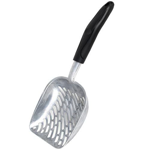 Katzenstreu Scoop 0,5 cm feinem Netzstrau Scoop 14x5x2 Zoll großer Katzenstrauder Schaufel Easy Wäsche Nicht-Stick-Aluminium-Legierungskatze Katzentrupps Scoop mit hängenden Loch für Katzenbesitzer H von HoveeLuty