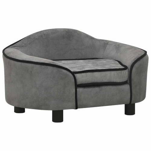 Hovothy Hundebett Bequeme Haustierbett Hundecouch Welpenbett Haustiersofa Schlafplatz für Hunde als Auch Katzen Geeignet Elegante Design Wasserabweisend und Langlebig Grau 67x47x36 cm von Hovothy