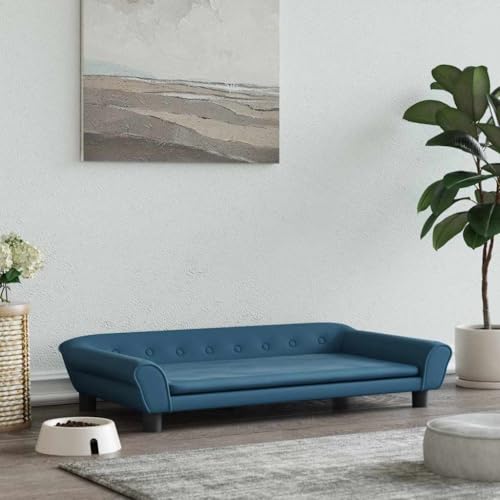 Hovothy Hundebett Bequeme Haustierbett Hundecouch Welpenbett Samt Haustiersofa Schlafplatz für Hunde als Auch Katzen Geeignet Wasserabweisend und Langlebig Blau 100x50x21 cm von Hovothy