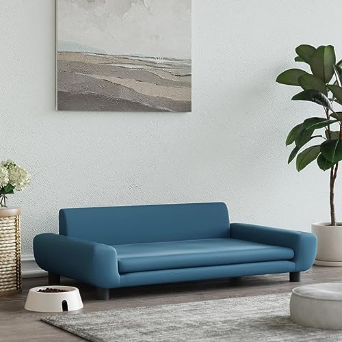 Hovothy Hundebett Bequeme Haustierbett Hundecouch Welpenbett Samt Haustiersofa Schlafplatz für Hunde als Auch Katzen Geeignet Wasserabweisend und Langlebig Blau 100x54x33 cm von Hovothy