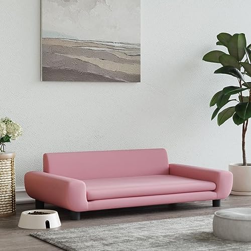 Hovothy Hundebett Bequeme Haustierbett Hundecouch Welpenbett Samt Haustiersofa Schlafplatz für Hunde als Auch Katzen Geeignet Wasserabweisend und Langlebig Rosa 100x54x33 cm von Hovothy